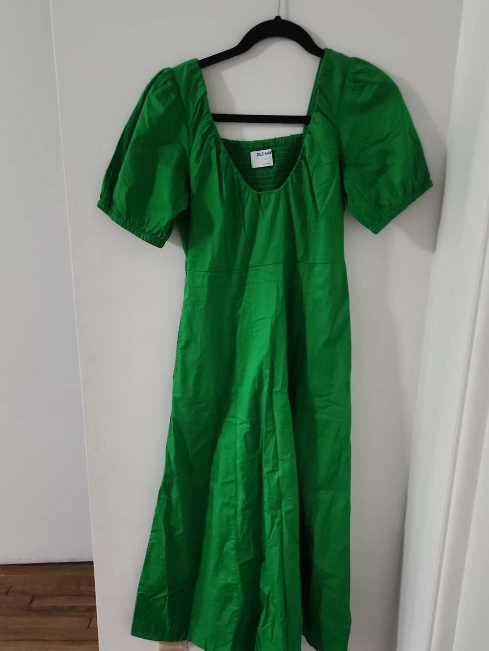 Old Navy Bright Green Puff-Sleeve Maxi Dress